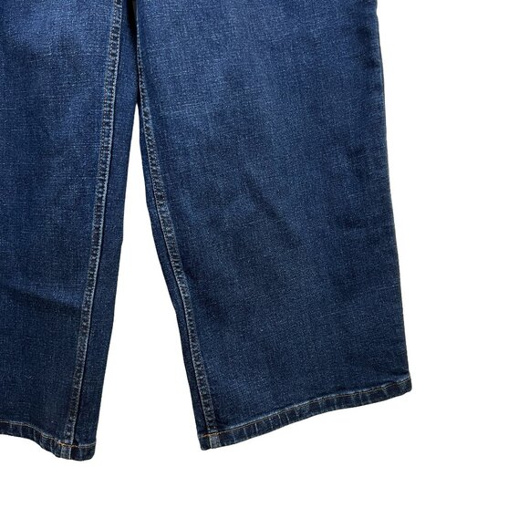 Banana Republic Factory Dark Wash Cropped Pleated Jeans Size10 - Picture 6 of 8